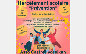 Prévention Harcèlement Scolaire - Nouveau cycle!
