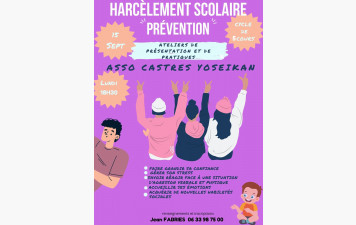 Prévention Harcèlement scolaire : Premier cycle de l'année