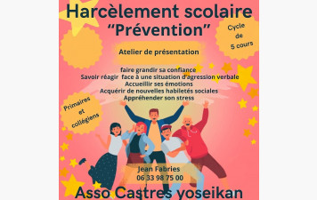 Prévention Harcèlement Scolaire - Repise le 14 septembre 2026!