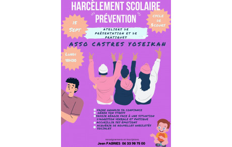 Prévention Harcèlement scolaire : Premier cycle de l'année